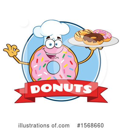 Royalty-Free (RF) Donut Clipart Illustration by Hit Toon - Stock Sample #1568660