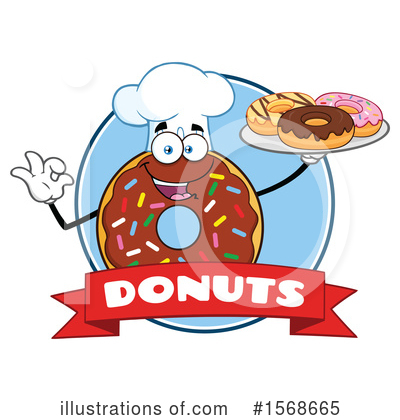 Royalty-Free (RF) Donut Clipart Illustration by Hit Toon - Stock Sample #1568665