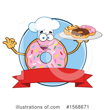 Royalty-Free (RF) Donut Clipart Illustration by Hit Toon - Stock Sample #1568671