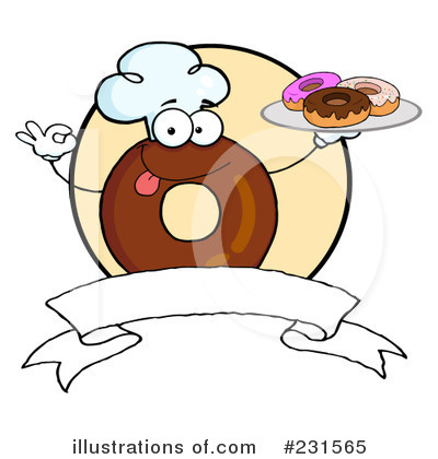 Royalty-Free (RF) Donut Clipart Illustration by Hit Toon - Stock Sample #231565