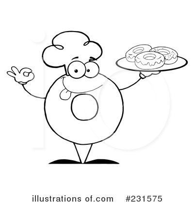Royalty-Free (RF) Donut Clipart Illustration by Hit Toon - Stock Sample #231575