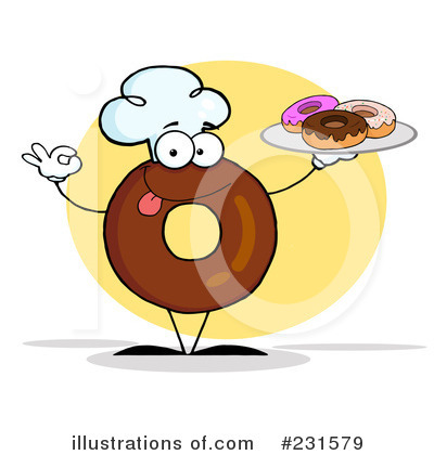 Royalty-Free (RF) Donut Clipart Illustration by Hit Toon - Stock Sample #231579