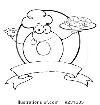 Royalty-Free (RF) Donut Clipart Illustration by Hit Toon - Stock Sample #231585