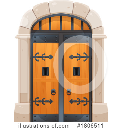 Royalty-Free (RF) Door Clipart Illustration by Vector Tradition SM - Stock Sample #1806511