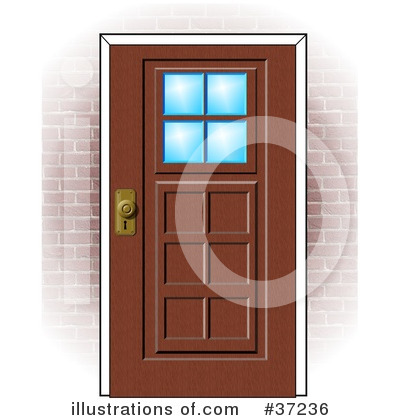 Royalty-Free (RF) Door Clipart Illustration by djart - Stock Sample #37236