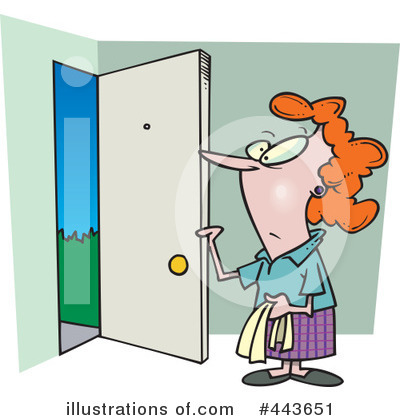 Royalty-Free (RF) Door Clipart Illustration by toonaday - Stock Sample #443651