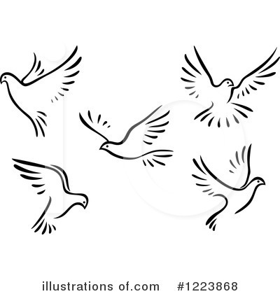 Royalty-Free (RF) Dove Clipart Illustration by Vector Tradition SM - Stock Sample #1223868