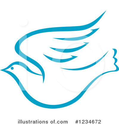 Royalty-Free (RF) Dove Clipart Illustration by Vector Tradition SM - Stock Sample #1234672