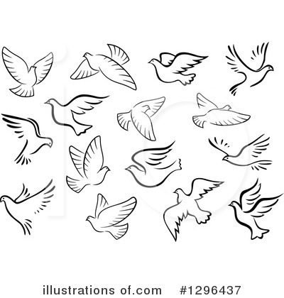 Royalty-Free (RF) Dove Clipart Illustration by Vector Tradition SM - Stock Sample #1296437