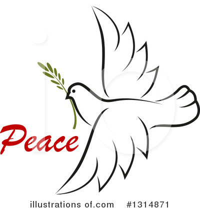 Royalty-Free (RF) Dove Clipart Illustration by Vector Tradition SM - Stock Sample #1314871