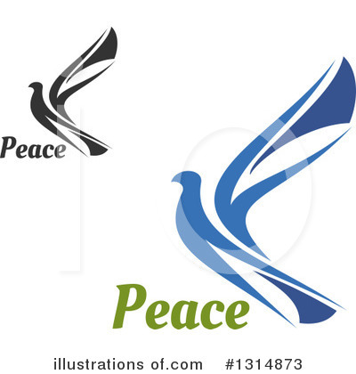 Royalty-Free (RF) Dove Clipart Illustration by Vector Tradition SM - Stock Sample #1314873