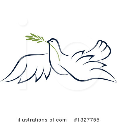 Royalty-Free (RF) Dove Clipart Illustration by Vector Tradition SM - Stock Sample #1327755