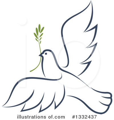 Royalty-Free (RF) Dove Clipart Illustration by Vector Tradition SM - Stock Sample #1332437
