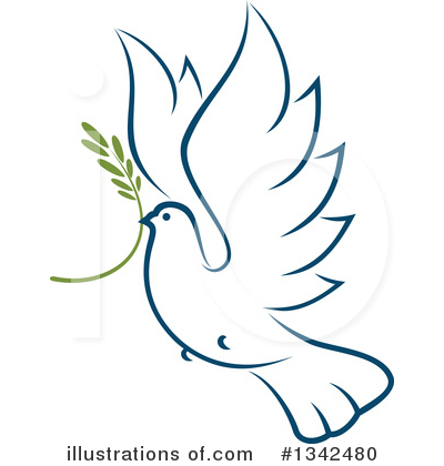 Royalty-Free (RF) Dove Clipart Illustration by Vector Tradition SM - Stock Sample #1342480