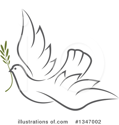 Royalty-Free (RF) Dove Clipart Illustration by Vector Tradition SM - Stock Sample #1347002