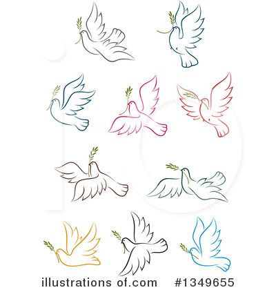 Royalty-Free (RF) Dove Clipart Illustration by Vector Tradition SM - Stock Sample #1349655