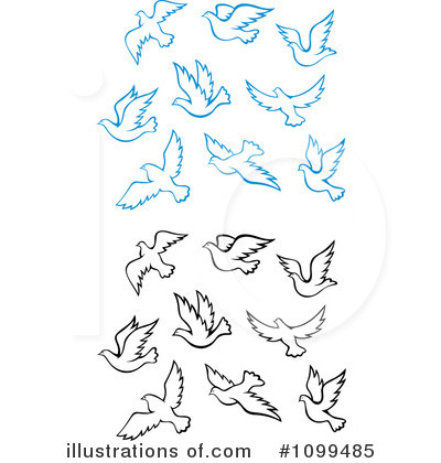 Royalty-Free (RF) Doves Clipart Illustration by Vector Tradition SM - Stock Sample #1099485