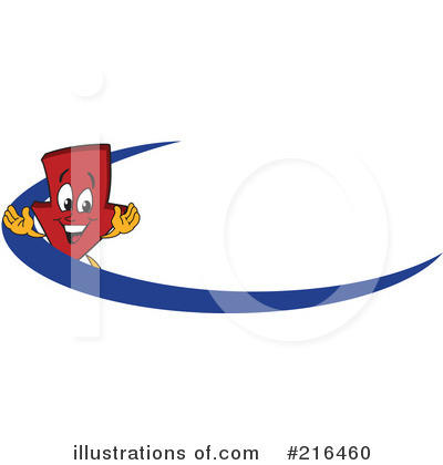 Royalty-Free (RF) Down Arrow Mascot Clipart Illustration by Mascot Junction - Stock Sample #216460
