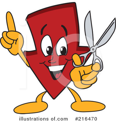 Down Arrow Mascot Clipart #216470 by Toons4Biz
