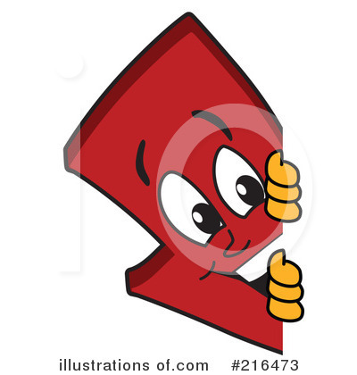 Down Arrow Mascot Clipart #216473 by Toons4Biz
