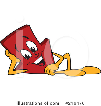 Down Arrow Mascot Clipart #216476 by Toons4Biz