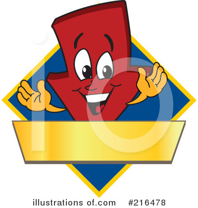 Royalty-Free (RF) Down Arrow Mascot Clipart Illustration by Mascot Junction - Stock Sample #216478