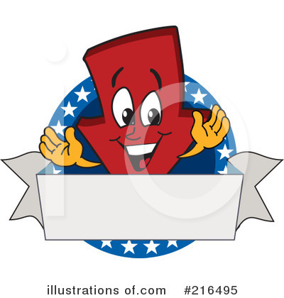 Royalty-Free (RF) Down Arrow Mascot Clipart Illustration by Mascot Junction - Stock Sample #216495