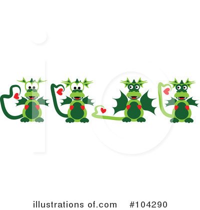 Royalty-Free (RF) Dragon Clipart Illustration by kaycee - Stock Sample #104290