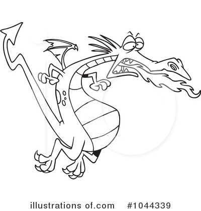 Royalty-Free (RF) Dragon Clipart Illustration by toonaday - Stock Sample #1044339