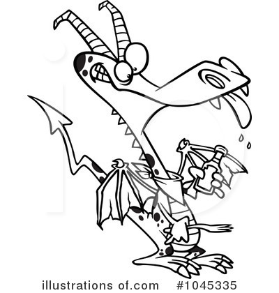 Royalty-Free (RF) Dragon Clipart Illustration by toonaday - Stock Sample #1045335