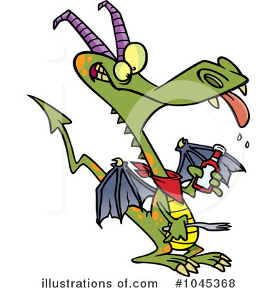 Royalty-Free (RF) Dragon Clipart Illustration by toonaday - Stock Sample #1045368