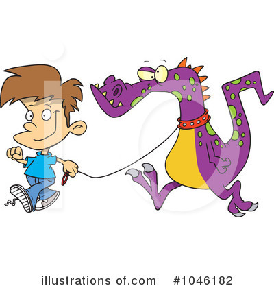 Royalty-Free (RF) Dragon Clipart Illustration by toonaday - Stock Sample #1046182