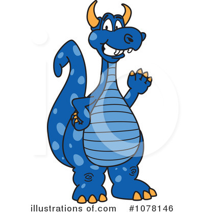 Blue Dragon Clipart #1078146 by Mascot Junction