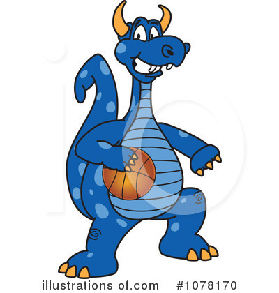 Blue Dragon Clipart #1078170 by Mascot Junction