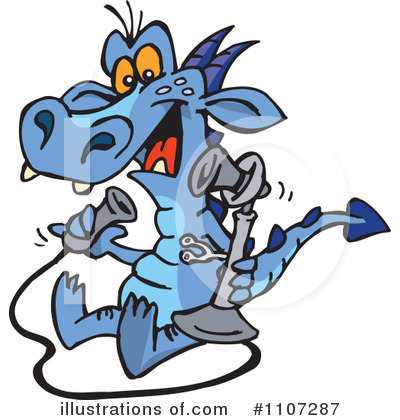 Royalty-Free (RF) Dragon Clipart Illustration by Dennis Holmes Designs - Stock Sample #1107287