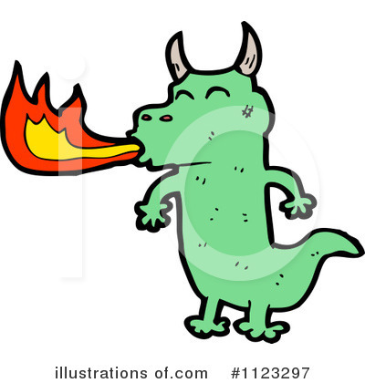 Royalty-Free (RF) Dragon Clipart Illustration by lineartestpilot - Stock Sample #1123297
