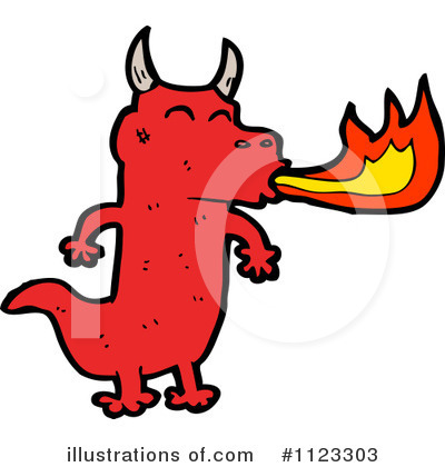 Royalty-Free (RF) Dragon Clipart Illustration by lineartestpilot - Stock Sample #1123303