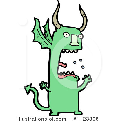 Royalty-Free (RF) Dragon Clipart Illustration by lineartestpilot - Stock Sample #1123306