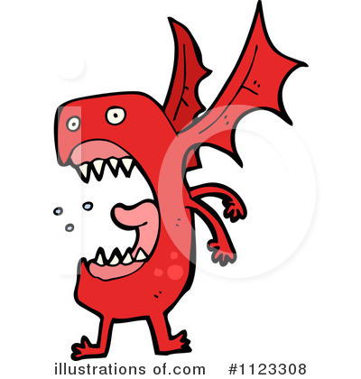 Royalty-Free (RF) Dragon Clipart Illustration by lineartestpilot - Stock Sample #1123308