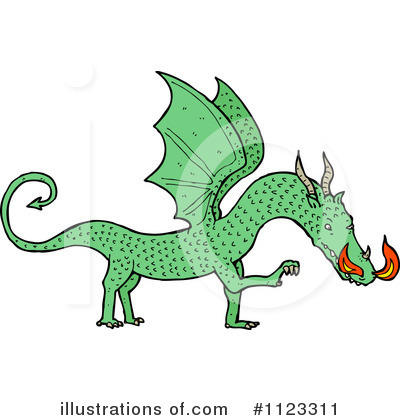 Royalty-Free (RF) Dragon Clipart Illustration by lineartestpilot - Stock Sample #1123311