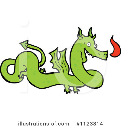 Royalty-Free (RF) Dragon Clipart Illustration by lineartestpilot - Stock Sample #1123314