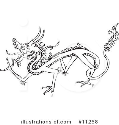 Royalty-Free (RF) Dragon Clipart Illustration by AtStockIllustration - Stock Sample #11258