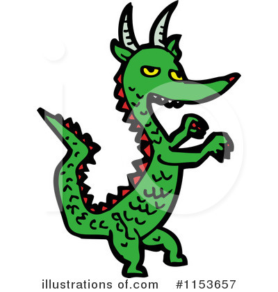 Royalty-Free (RF) Dragon Clipart Illustration by lineartestpilot - Stock Sample #1153657