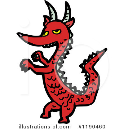 Royalty-Free (RF) Dragon Clipart Illustration by lineartestpilot - Stock Sample #1190460