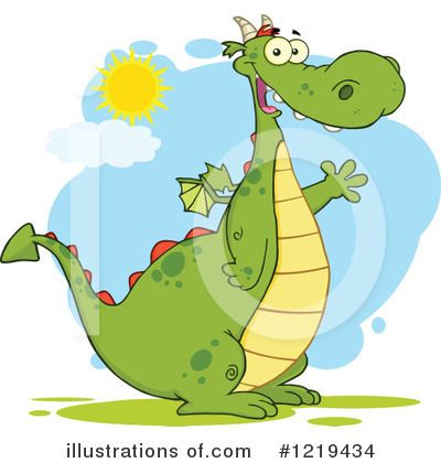 Royalty-Free (RF) Dragon Clipart Illustration by Hit Toon - Stock Sample #1219434