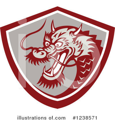 Royalty-Free (RF) Dragon Clipart Illustration by patrimonio - Stock Sample #1238571