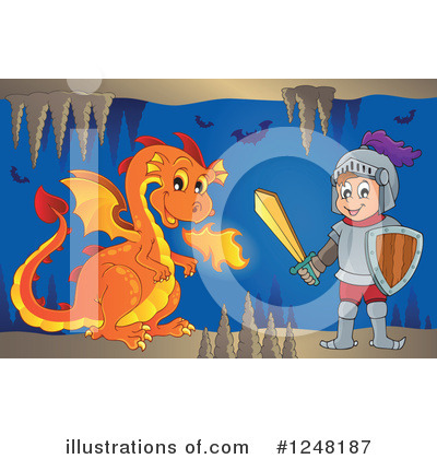 Royalty-Free (RF) Dragon Clipart Illustration by visekart - Stock Sample #1248187