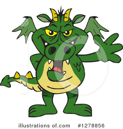 Green Dragon Clipart #1278856 by Dennis Holmes Designs