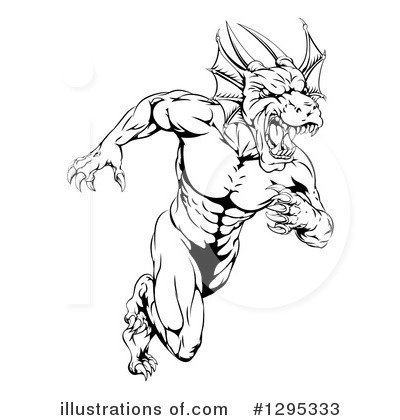 Royalty-Free (RF) Dragon Clipart Illustration by AtStockIllustration - Stock Sample #1295333