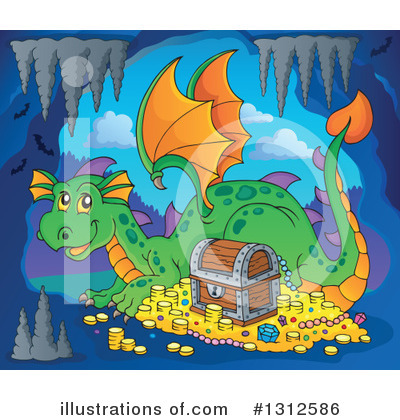 Royalty-Free (RF) Dragon Clipart Illustration by visekart - Stock Sample #1312586